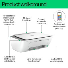 HP DeskJet 2820e All-in-One Printer - Versatile, High-Quality Printing for Home and Office (Model: 588K9B)